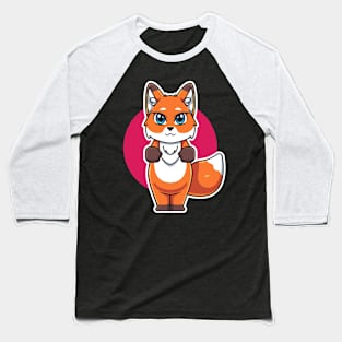 A cute fox cartoon illustration Baseball T-Shirt